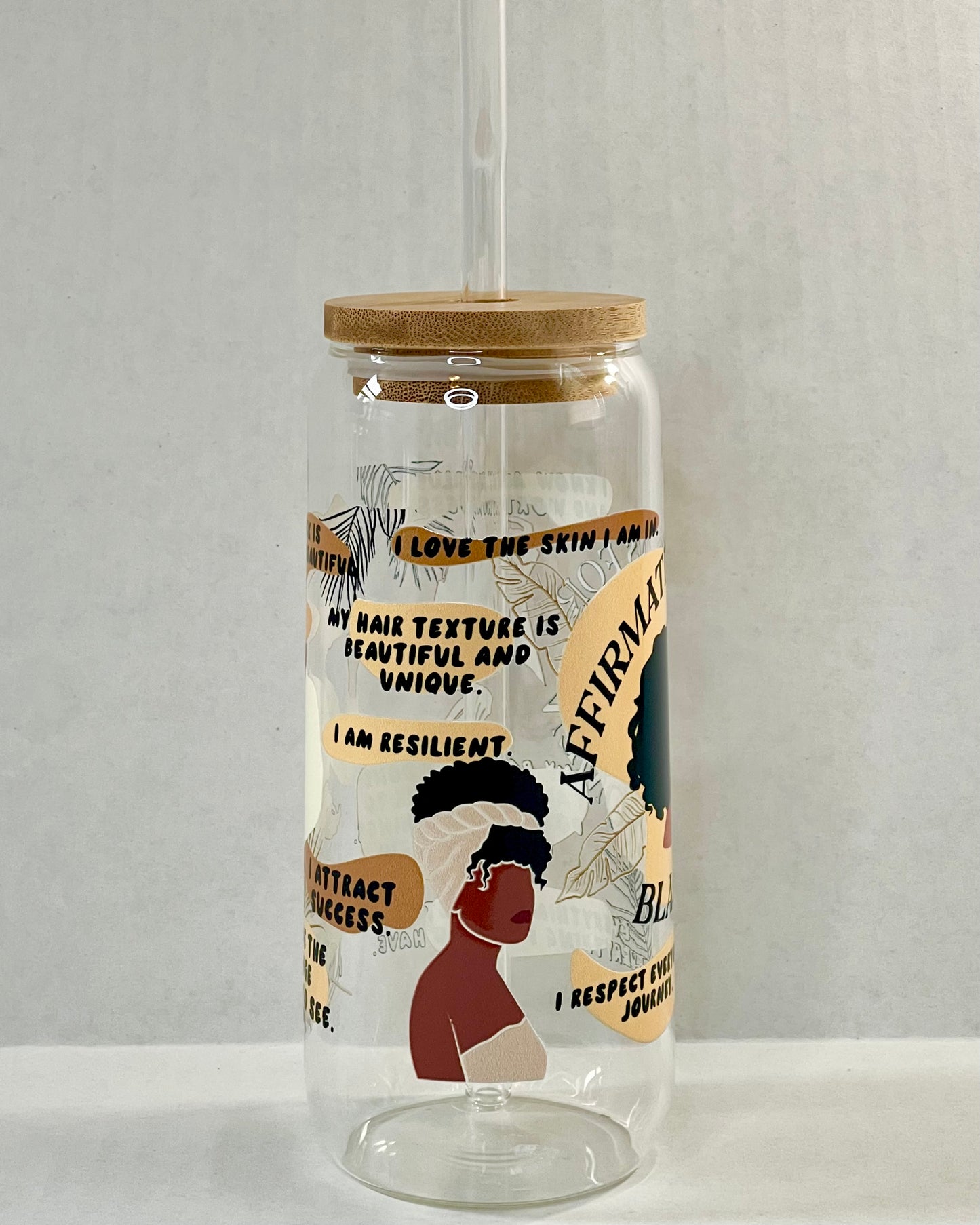 Affirmations - 20 oz Glass Cup